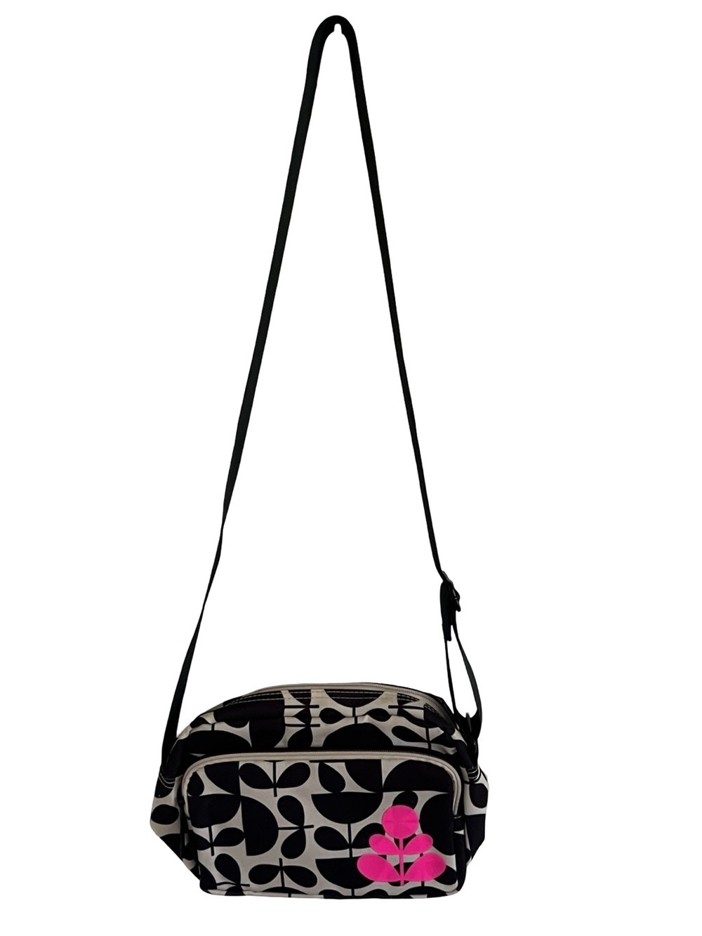 Orla Kiely Beige Black Crossbody Bag